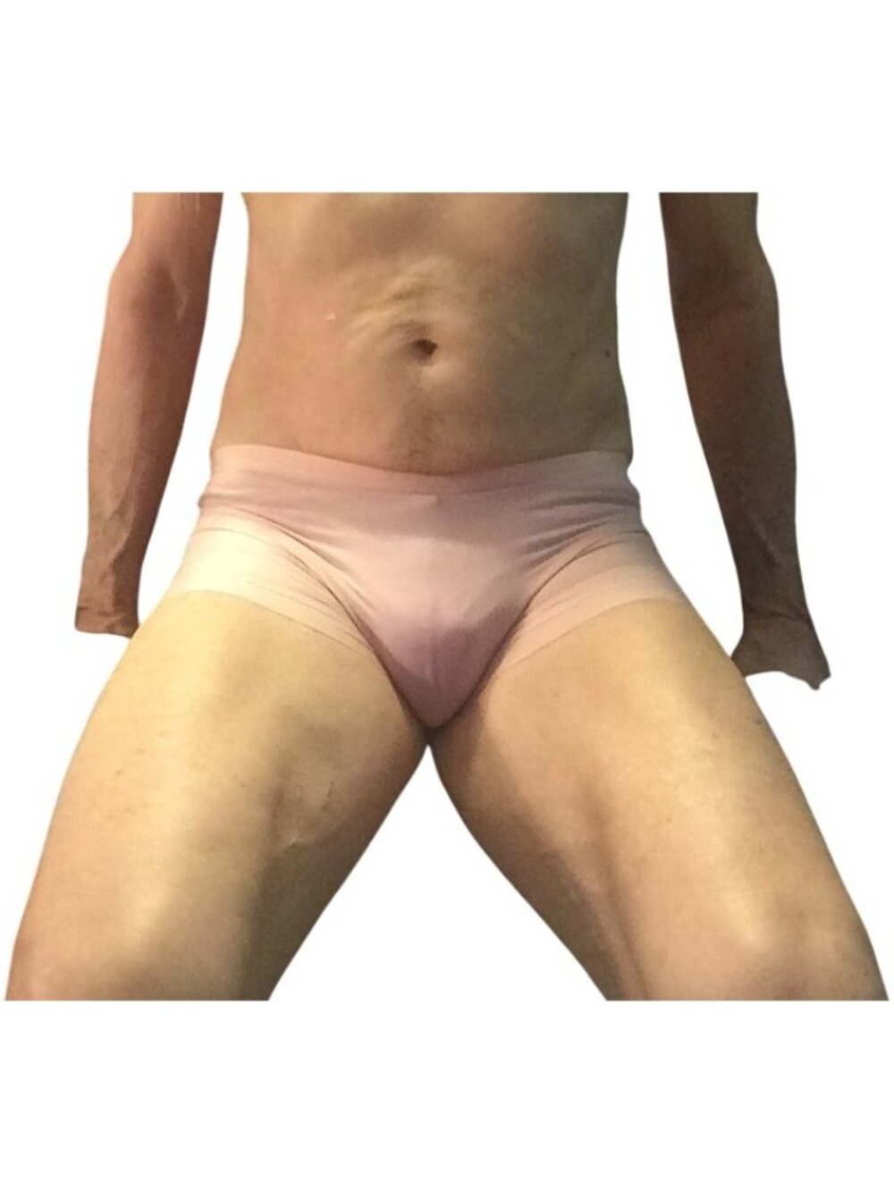 Men’s Pink Boxer Briefs * Ice Silk *Prominent Pouch*Gay*Sexy*US Large *New